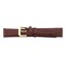 de Beer Brown Crocodile Grain Leather Watch Band 16mm Gold Color